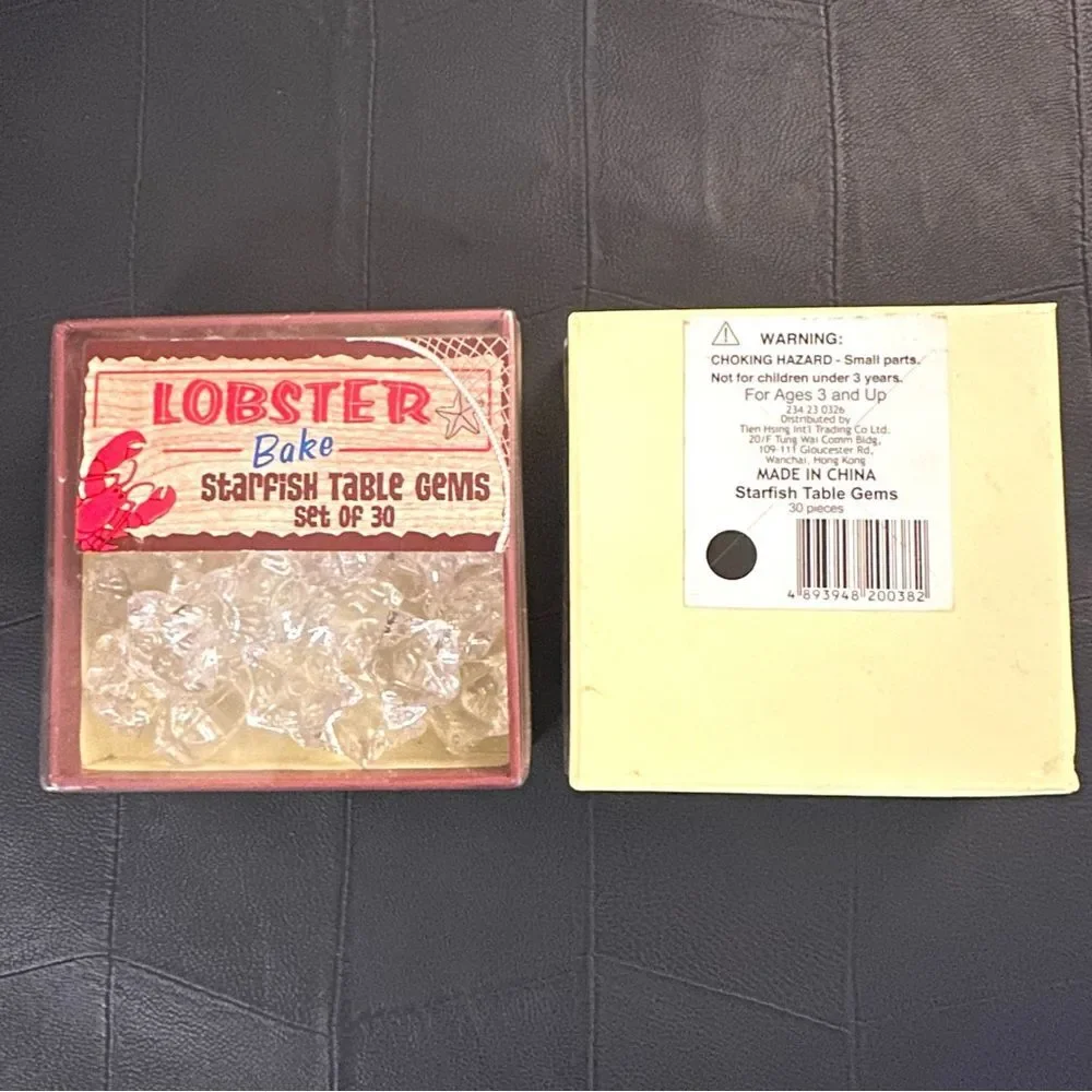 NIB Lobster Bake Starfish Table Gems Set of 30